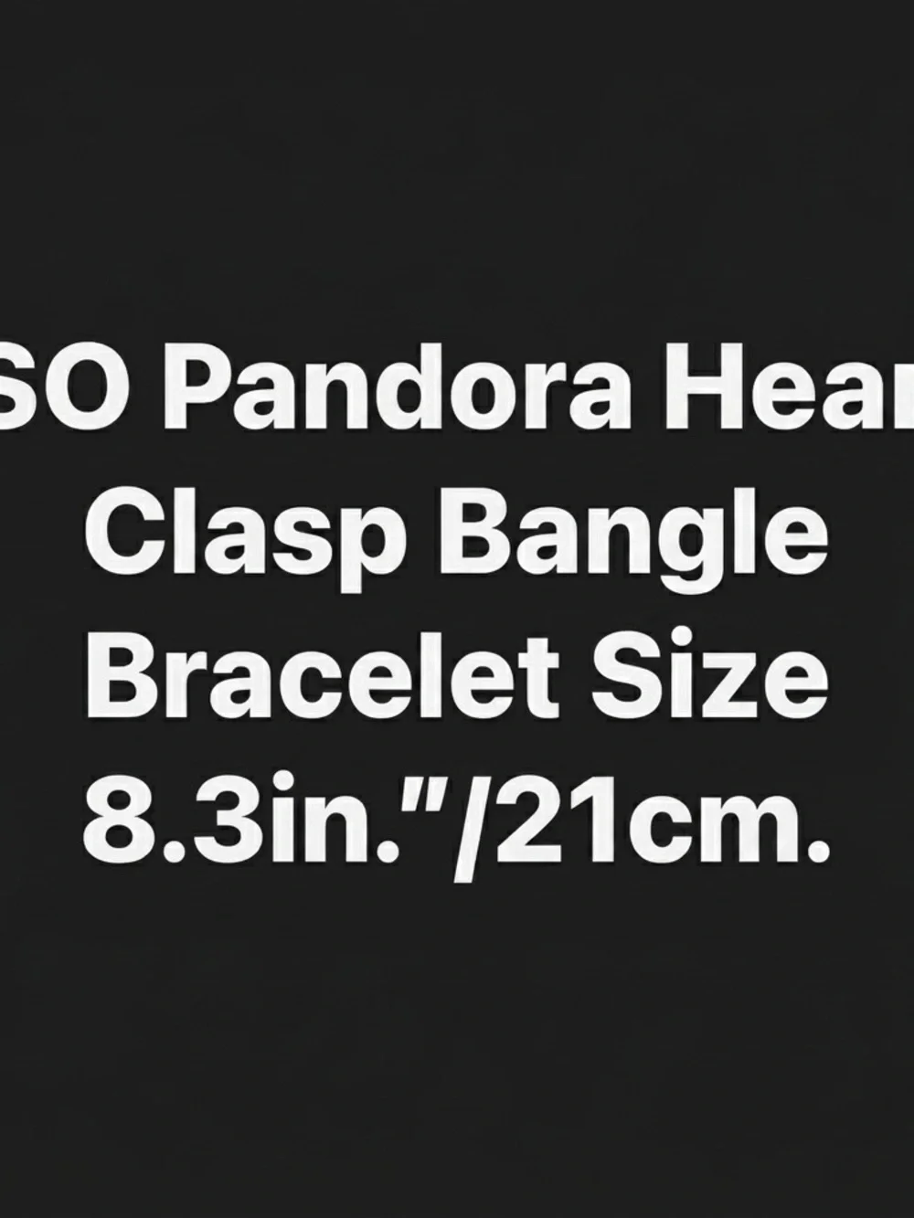 Pandora Bracelet Display Image - Black Text